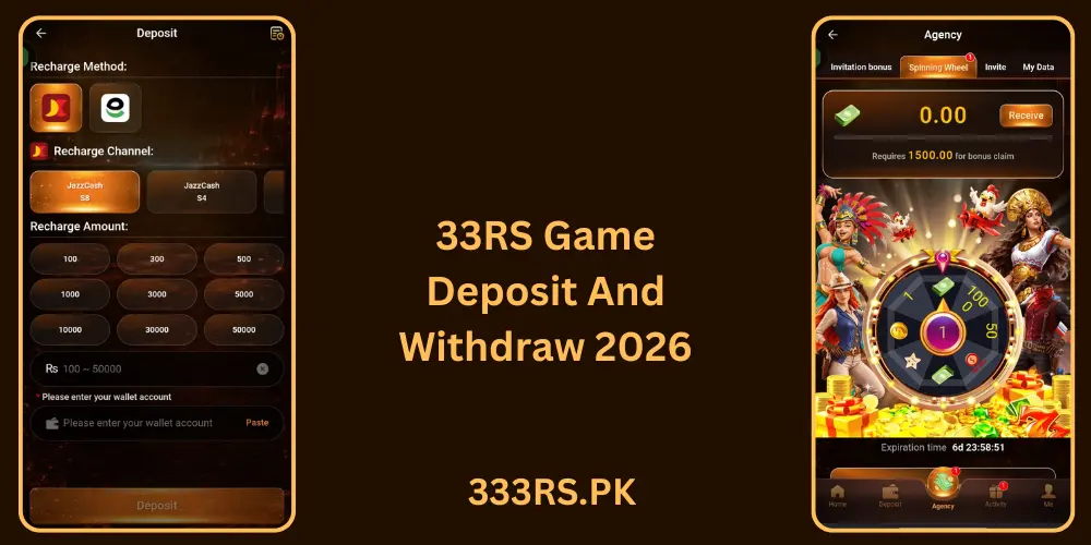 33RS Game Deposit And Withdraw
